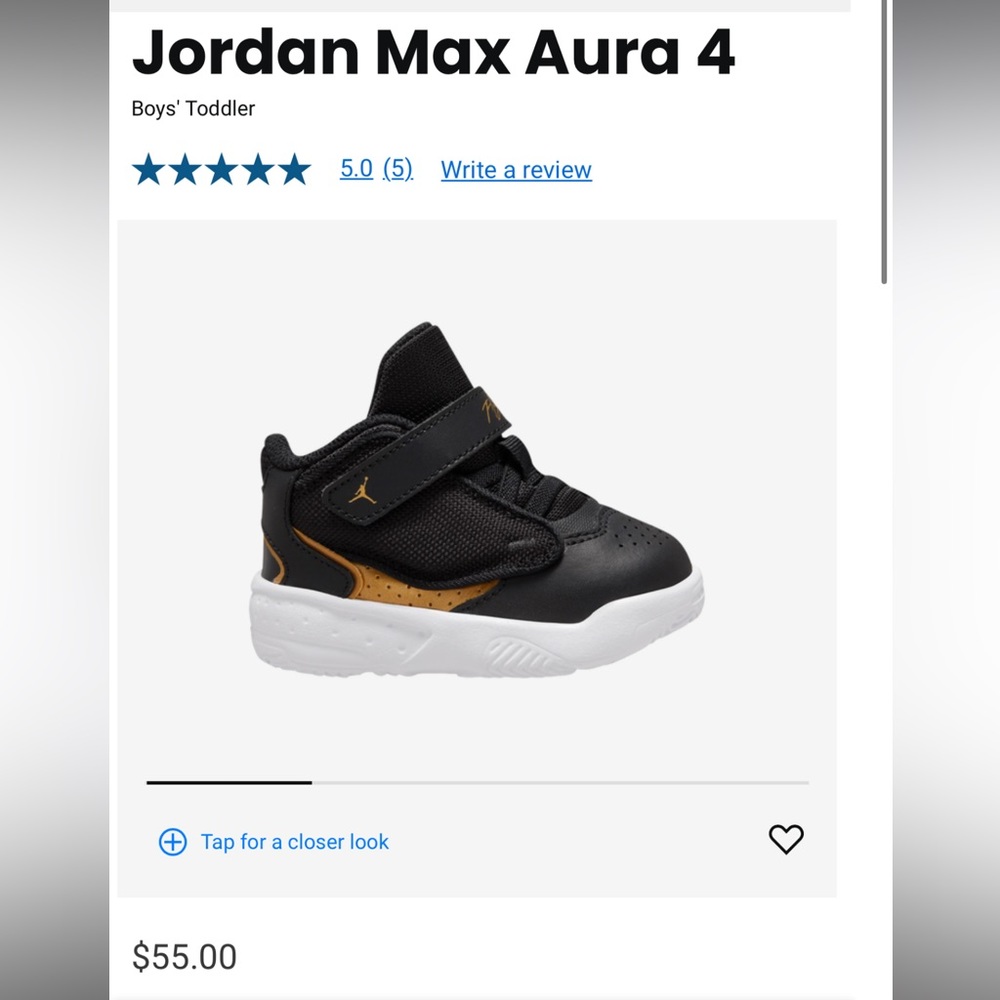 Brand new Jordan max aura 4 toddler size 7